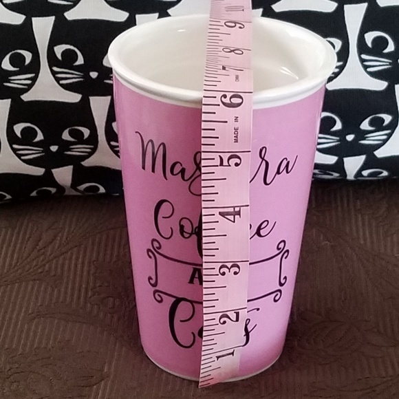 Mascara, Coffee, Cats Coffee/Tea Travel MugTumbler - Picture 6 of 7